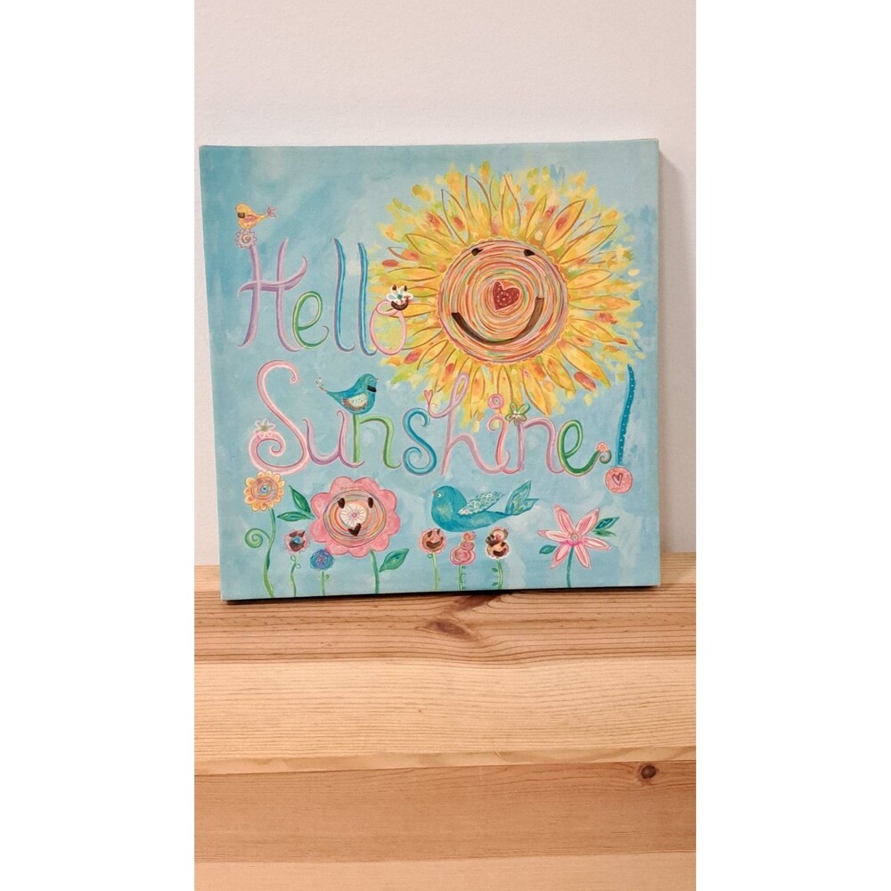 "Hello Sunshine" Canvas Unframed 12" X 12" Picture